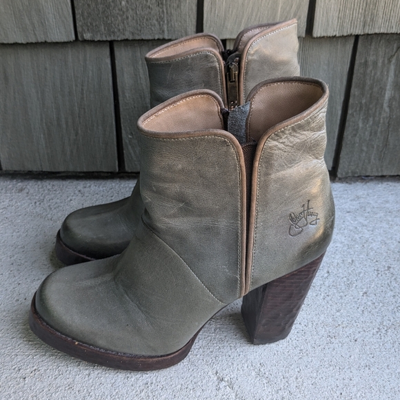 John Fluevog Double Dutch Heal Boots Sz 7.5 - Picture 5 of 12